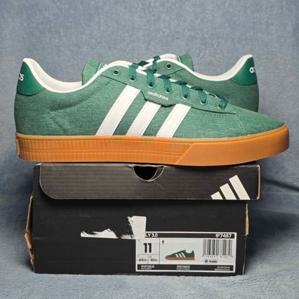 Adidas Daily 3.0 Green Sneakers Men's Size 11